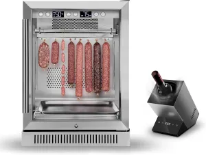 Cobalance Dry Aging fridge for Steak, Dry Age freezer for T-Bone,Chicken, Ham& Cheese up to 66lbs, 24“ Commercial Meat Ager Refrigerator, Perfect for Salami, Tender Aged Beef and Game in 21-46 Days