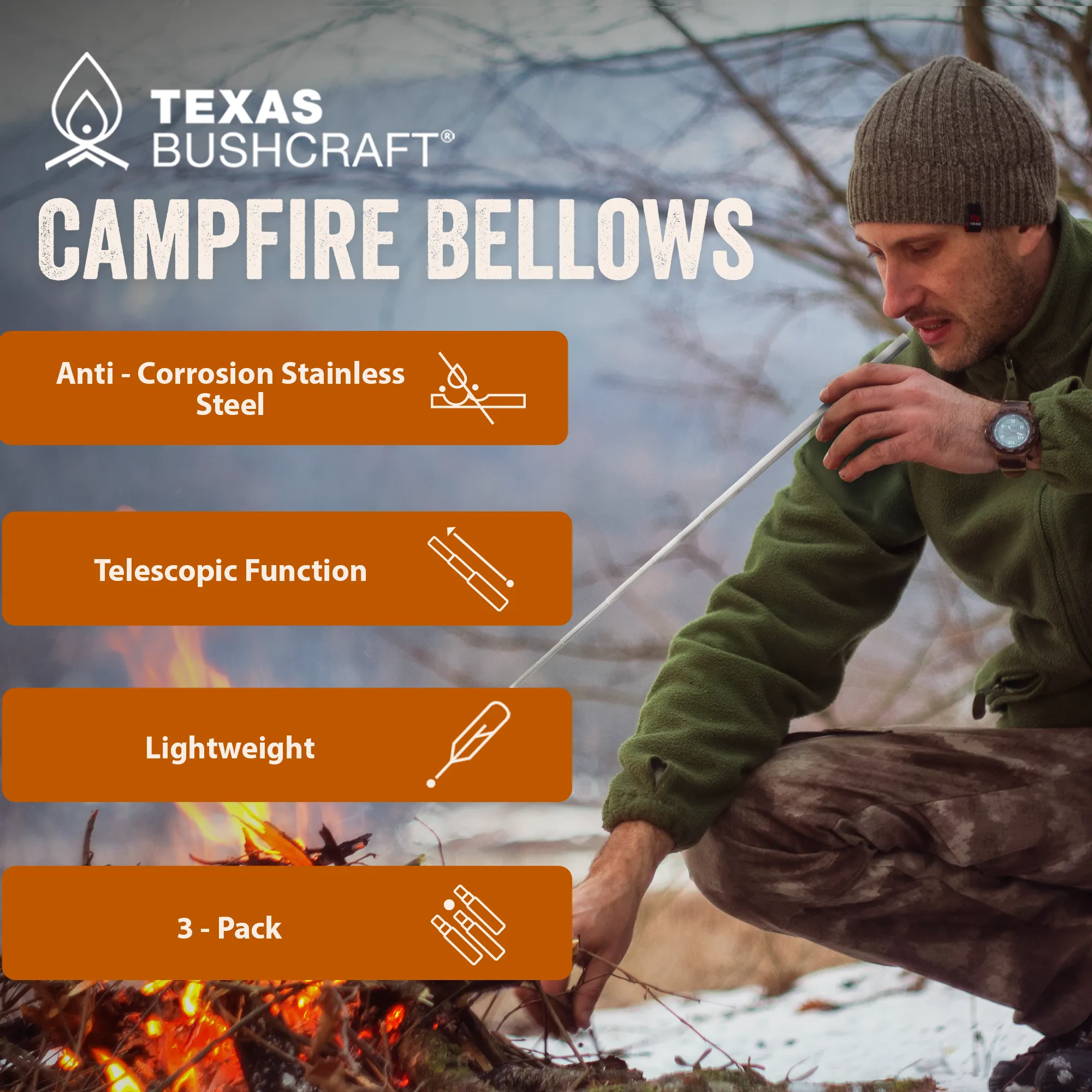 Collapsible Campfire Bellows