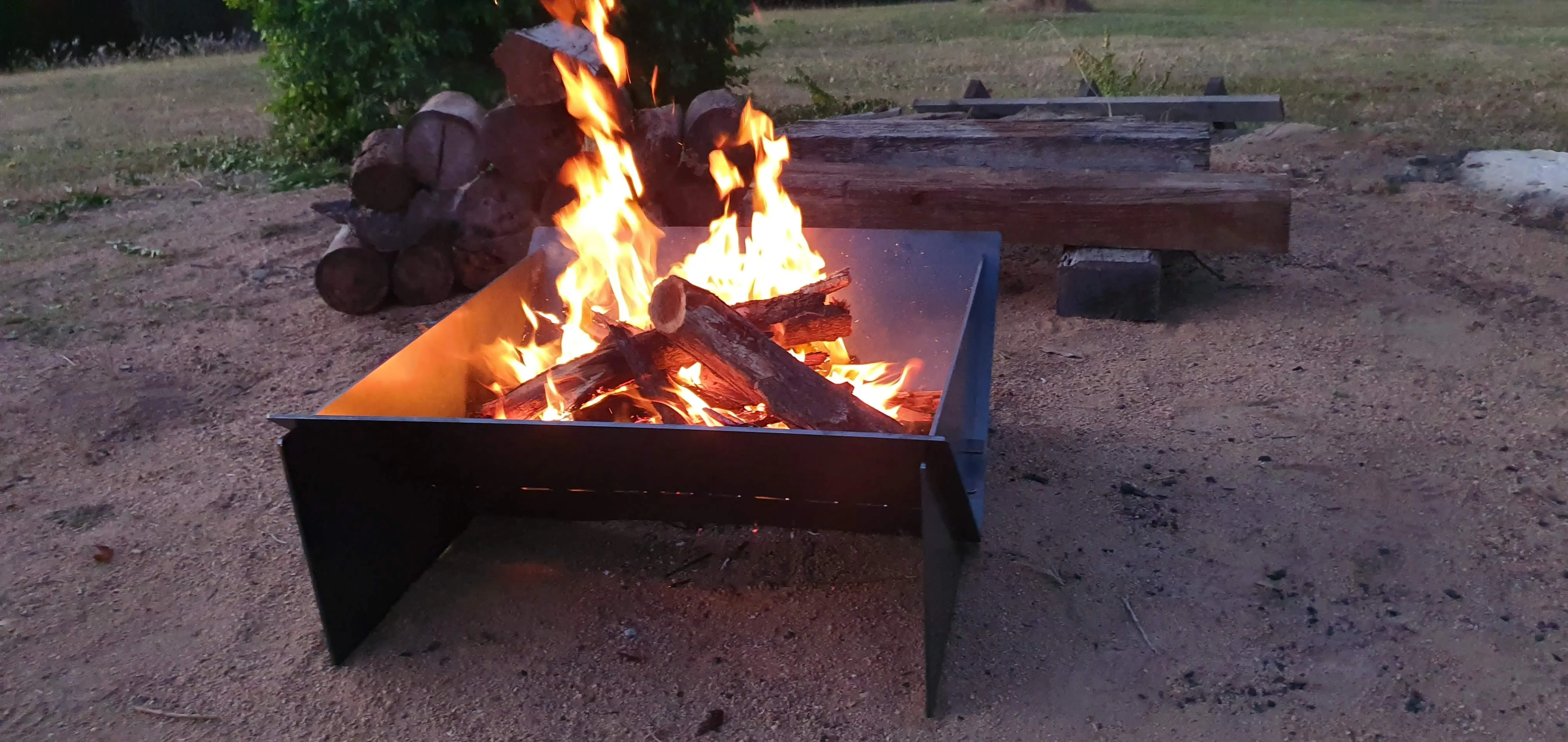 Collapsible Camping Fire pit - "BIG Bertha"