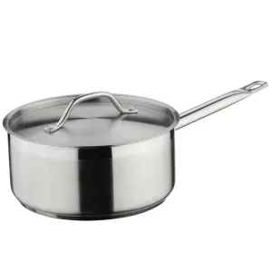 Commichef  Stainless Steel Saucepan w/ Lid 24cm