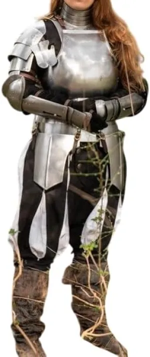 Complete Landsknecht Armour Set - Body Armor for LARP, Cosplay & Reenactment - Halloween Costume Silver