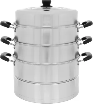 Concord 4 Tier Stainless Steel Steamer Cookware Pot (26 CM)