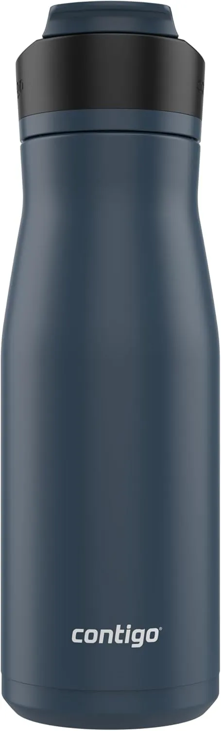 Contigo Ashland Chill 2.0 Insulated Stainless Steel Water Bottle, 32oz, Blueberry