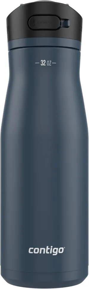 Contigo Ashland Chill 2.0 Insulated Stainless Steel Water Bottle, 32oz, Blueberry