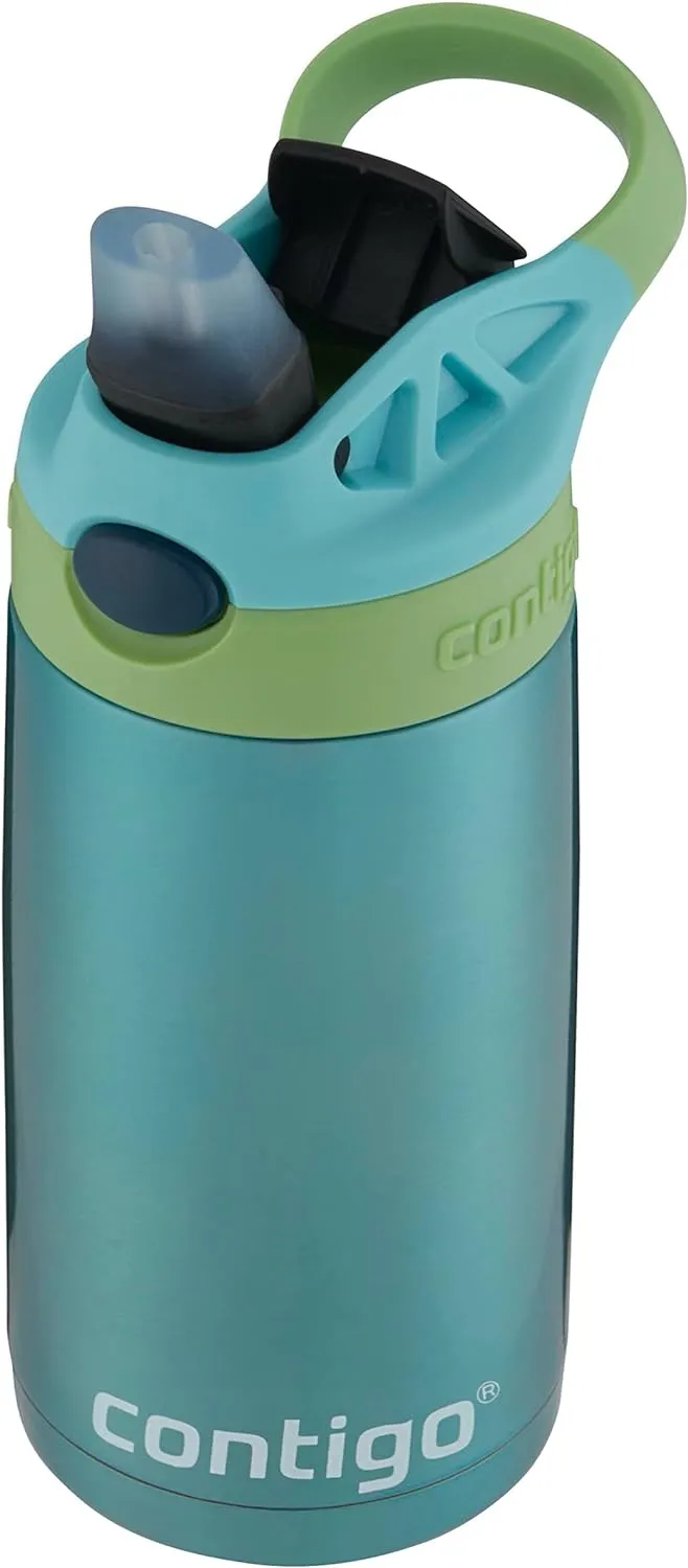 Contigo Kids Straw Stainless Steel Water Bottle with AUTOSPOUT Lid 13oz Ocean