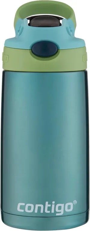 Contigo Kids Straw Stainless Steel Water Bottle with AUTOSPOUT Lid 13oz Ocean