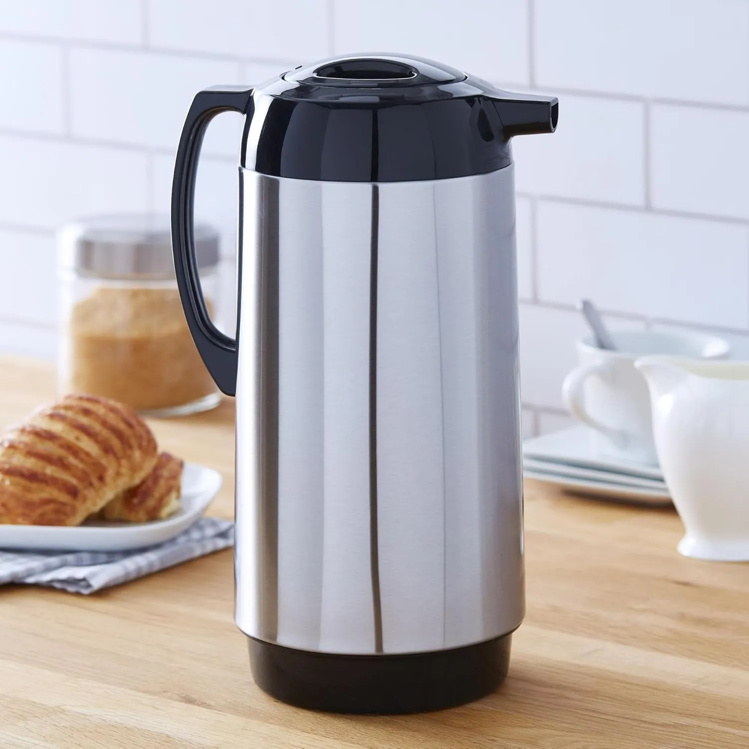 Copco Stainless Steel Insulated Carafe, Large Capacity For Serving, 1.8 Quart, Silver