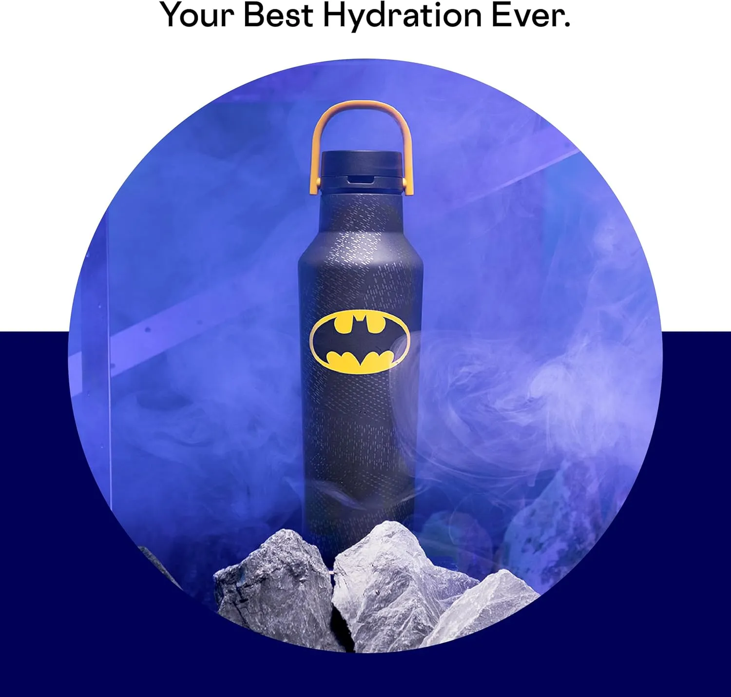 Corkcicle x Warner Brothers Batman Sport Canteen Insulated Tumbler, 20 oz – Reusable Water Bottle Keeps Beverages Cold for 25 Hours & Hot 12 Hours – Cupholder Friendly Tumbler with Screw-On Cap