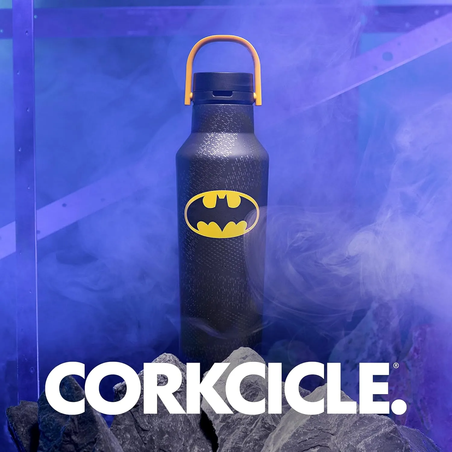 Corkcicle x Warner Brothers Batman Sport Canteen Insulated Tumbler, 20 oz – Reusable Water Bottle Keeps Beverages Cold for 25 Hours & Hot 12 Hours – Cupholder Friendly Tumbler with Screw-On Cap