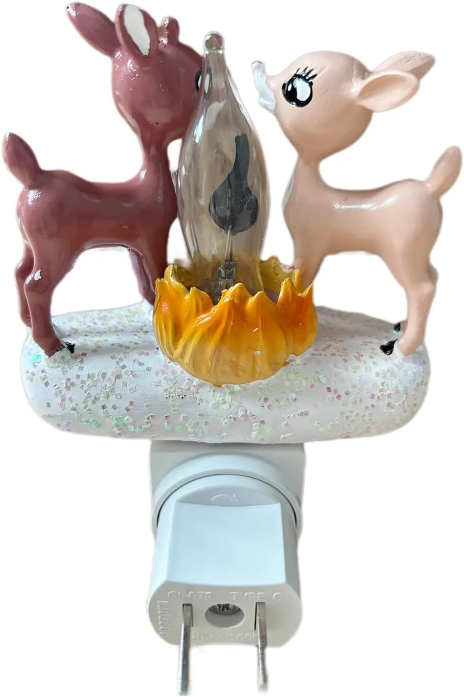 Cozy Reindeer Campfire Nightlight