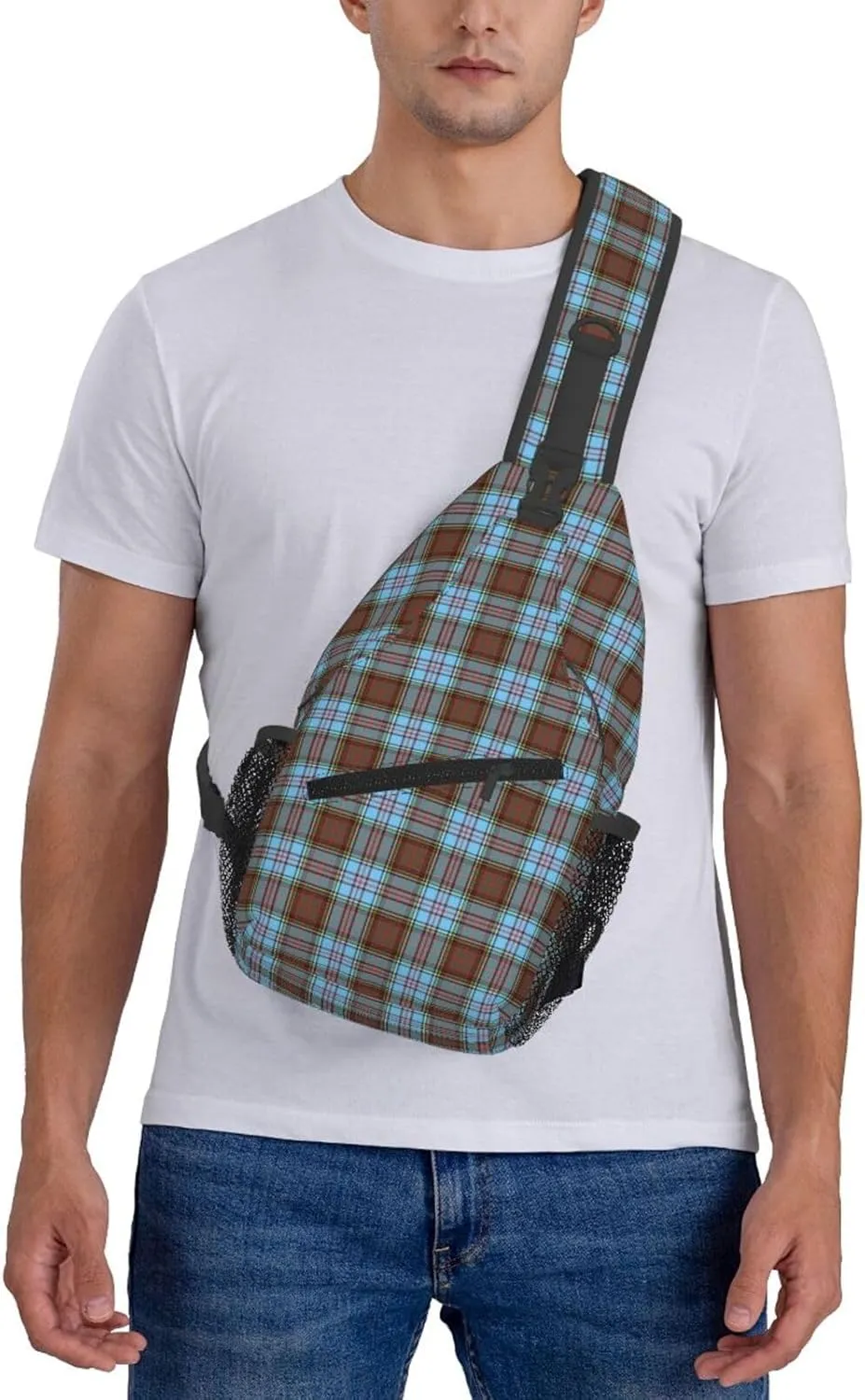 Crossbody Sling Backpack Clan Anderson Ancient Tartan Shoulder Chest Bag Daypack for Traveling Sport