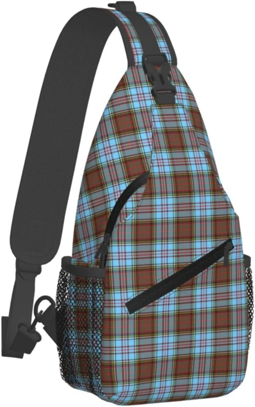 Crossbody Sling Backpack Clan Anderson Ancient Tartan Shoulder Chest Bag Daypack for Traveling Sport