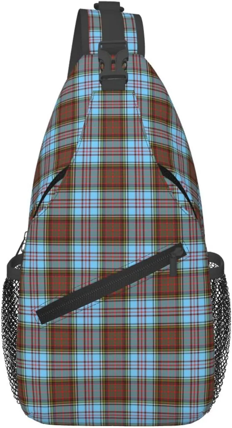 Crossbody Sling Backpack Clan Anderson Ancient Tartan Shoulder Chest Bag Daypack for Traveling Sport
