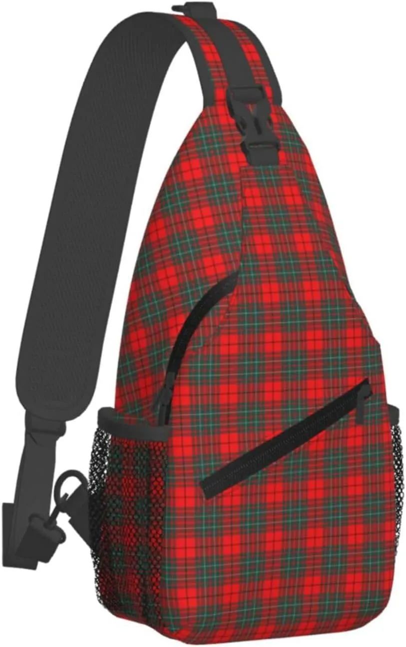 Crossbody Sling Backpack Clan Cumming Modern Tartan Shoulder Chest Bag Daypack for Traveling Sport