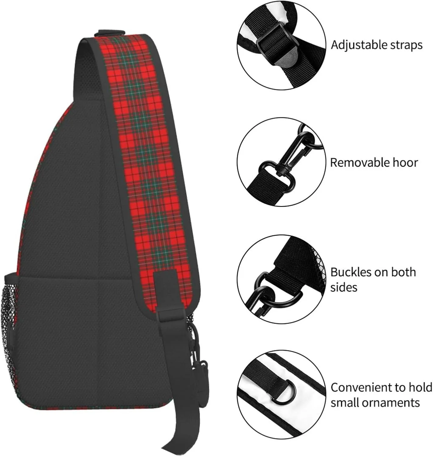 Crossbody Sling Backpack Clan Cumming Modern Tartan Shoulder Chest Bag Daypack for Traveling Sport