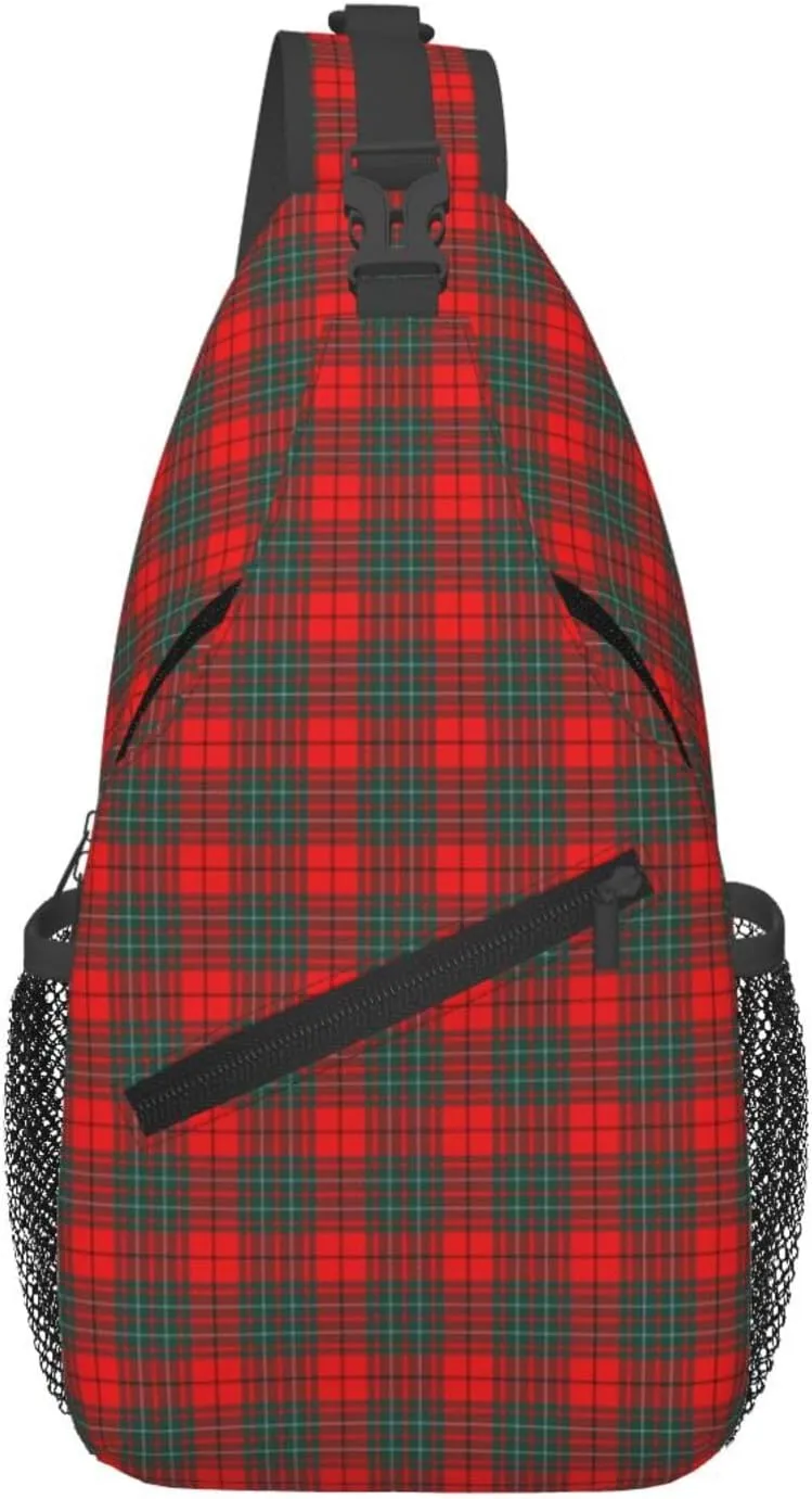 Crossbody Sling Backpack Clan Cumming Modern Tartan Shoulder Chest Bag Daypack for Traveling Sport