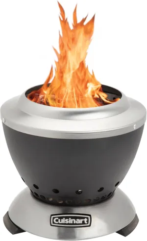 Cuisinart Cleanburn Smokeless Tabletop Fire Pit, 7.5” Lightweight Portable Smokeless Fire Pit with Removable Base for Ash & Carry Bag, Small Outdoor Heater for Patio, Camping & RV, Portable Heater
