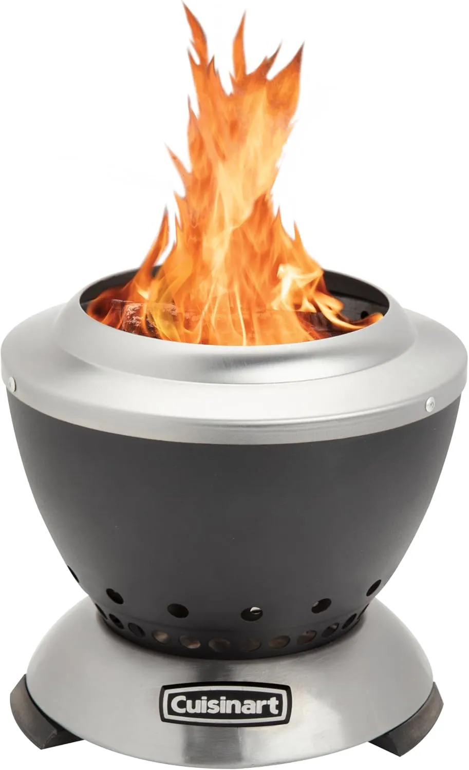 Cuisinart Cleanburn Smokeless Tabletop Fire Pit, 7.5” Lightweight Portable Smokeless Fire Pit with Removable Base for Ash & Carry Bag, Small Outdoor Heater for Patio, Camping & RV, Portable Heater