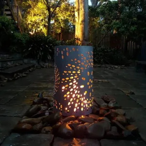 Custom Laser Cut Fire Pit | Wood Burning Outdoor Firepit | Made In Canada |  Model # WBFP862