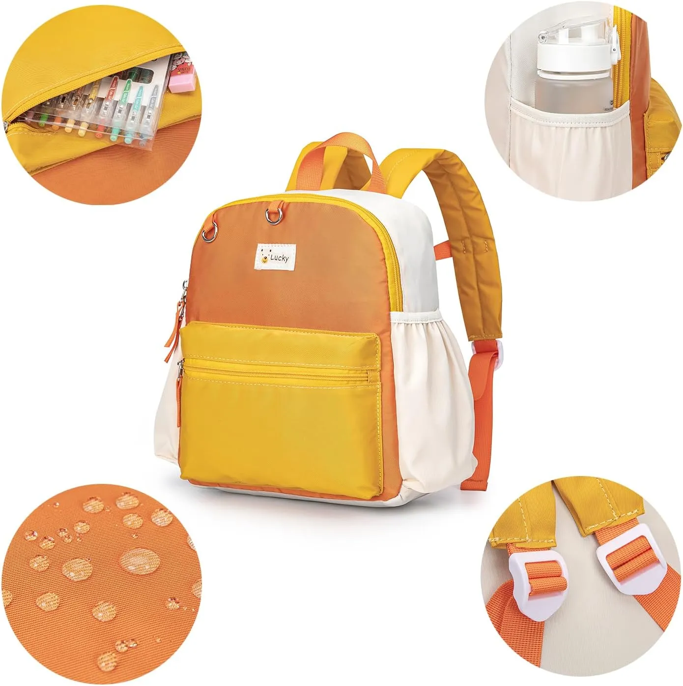 Cute 10 inch mini pack bag backpack for grils children and adult (Multicolor-Orange)