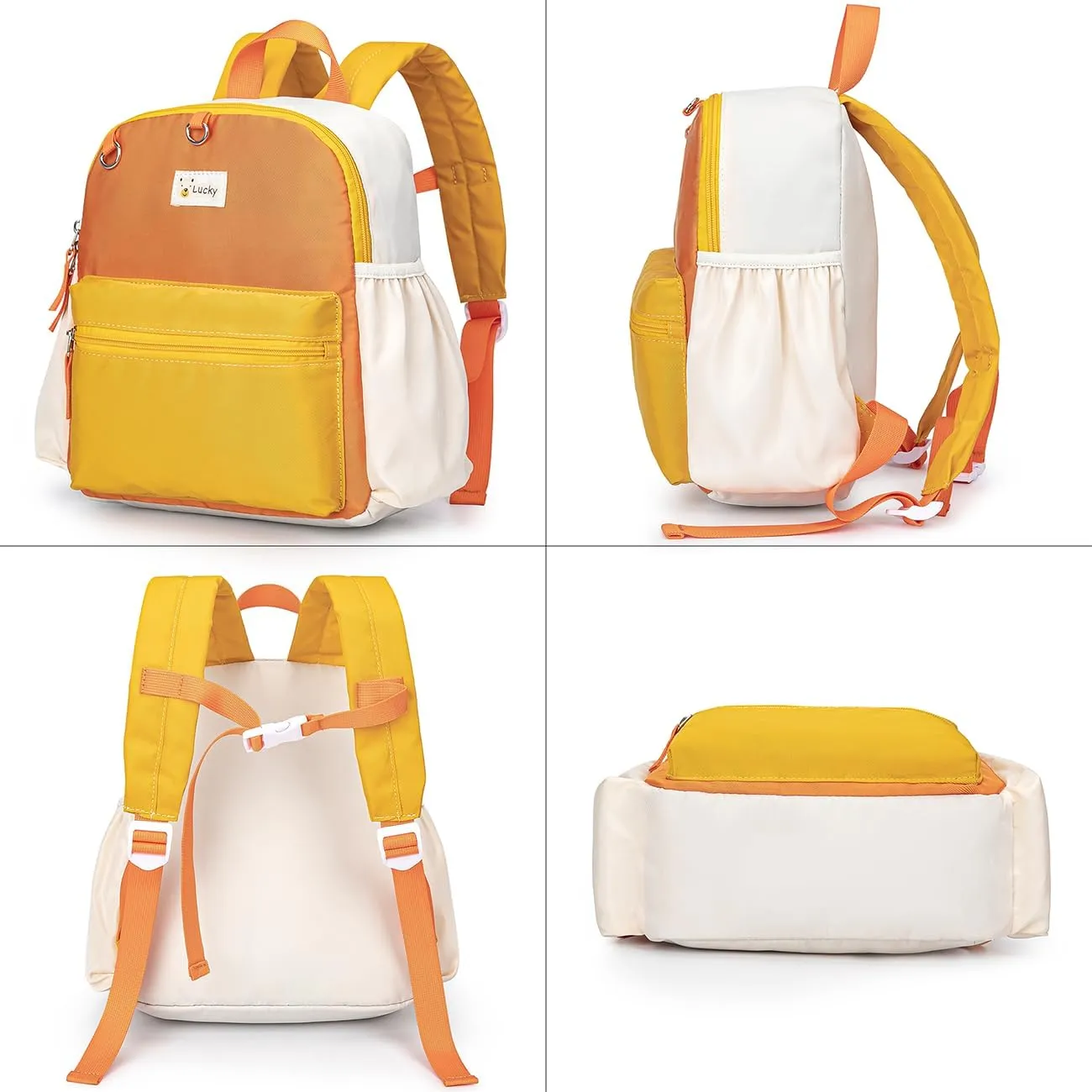 Cute 10 inch mini pack bag backpack for grils children and adult (Multicolor-Orange)