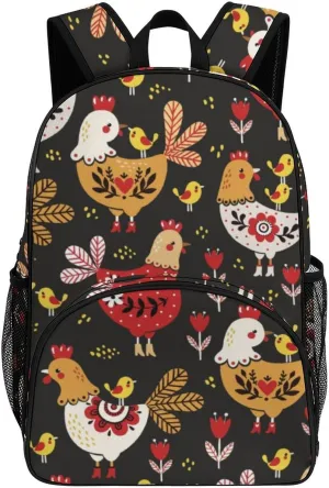 Cute Chicken Backpack for Worker Teacher Business Hiking Travel Bag Shoulders Bag