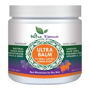 Daily Moisturizer 16 oz For Dry Itchy Skin, Psoriasis and Eczema, Contains Lanolin, Vitamins A, D & E, Aloe Vera, To Moisturize Face, Body, Dry Hands & Cracked Heels (Lemon)