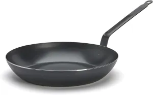 De Buyer - Blue Carbon Steel Fry Pan 2mm Thick - 12.5” Diameter, 9.13” Cooking Surface - Oven Safe - PFAS, PFOA & PFOS Free - Made in France
