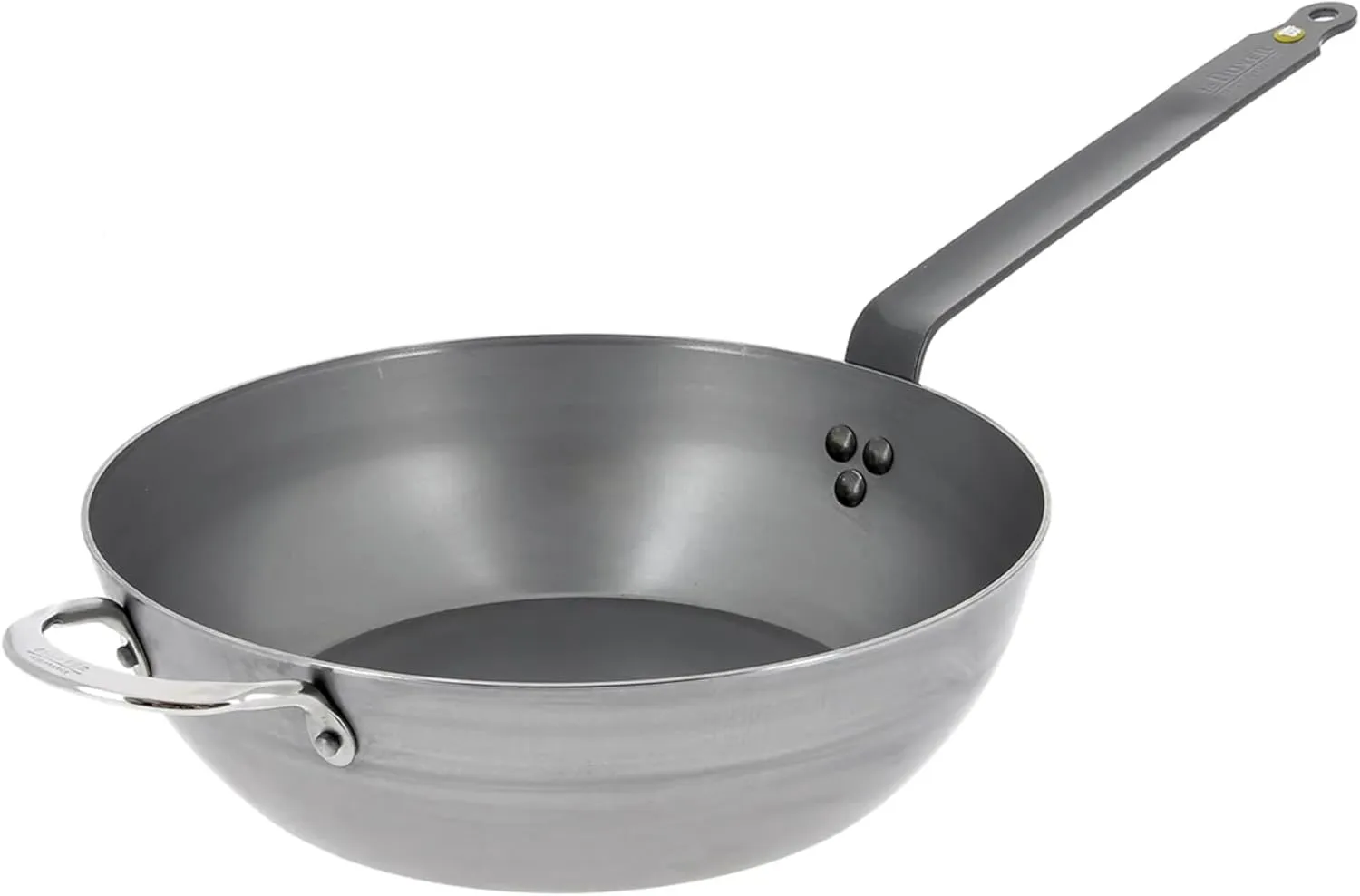 de Buyer MINERAL B Carbon Steel Country Fry Pan - 12.5” Diameter, 8.9” Cooking Surface - Ideal for Sauteing, Simmering, Deep Frying, Stir Frying, One-Pan Meals - PFAS, PFOA, PFOS Free - Made in France