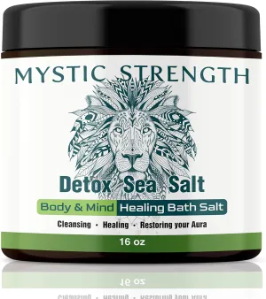 Dead Sea Detox Bath Salt – Energy Cleansing & Stress Relief Soak for Aura Protection | Mystic Strength Blend