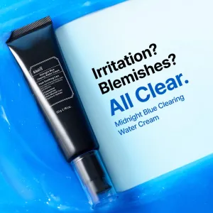 DearKlairs Midnight Blue Clearing Water Gel Cream 1.76 Ounce, Improve Dullness, Pigmentation, Red Spot, Bumps, No irritation, For Oily Skin