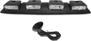 DNA MOTORING FL-ZTL-359-CH Universal Roof Mounted Fog Light with Wiring Harness & Interior Switch,Vertical Adjustable Beam Angle,Clear Lens