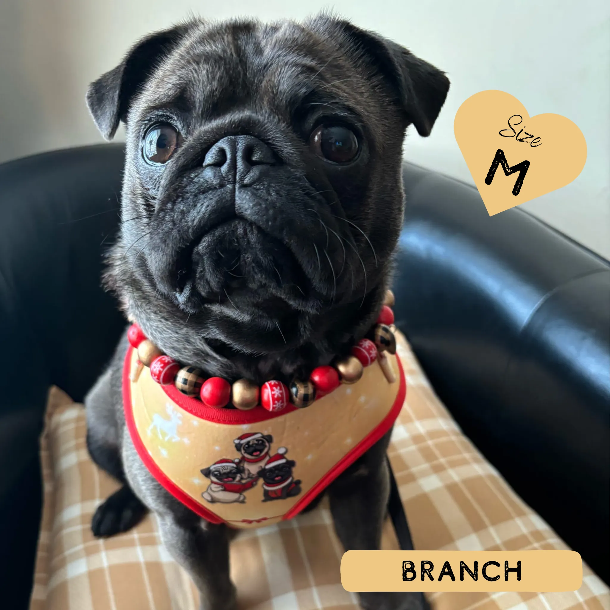 Dog Adjustable Harness - A Pugmas Carol
