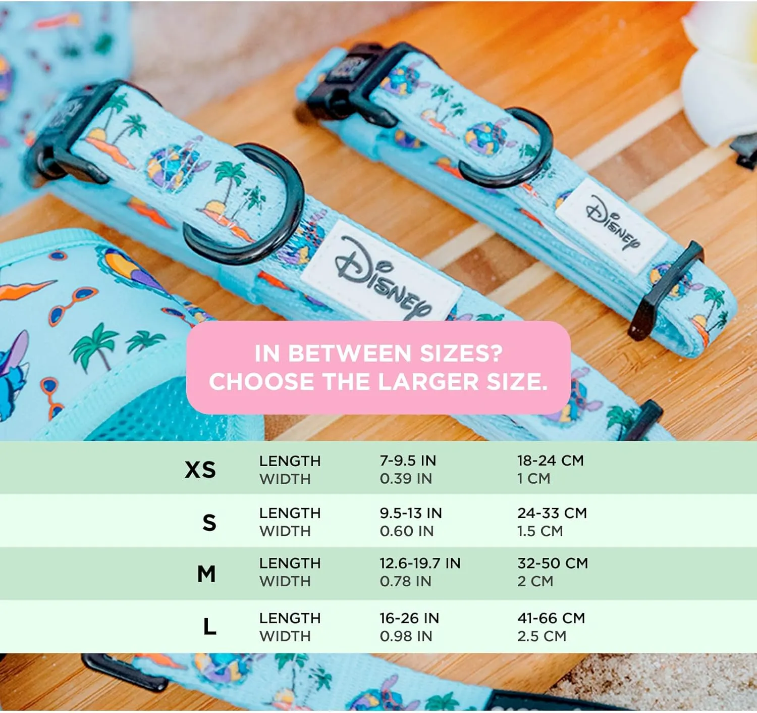 Dog Collar Disney Stitch - M, Adjustable, Durable, Comfortable and Stylish Pet Accessories for Medium Dogs - Officially Licensed