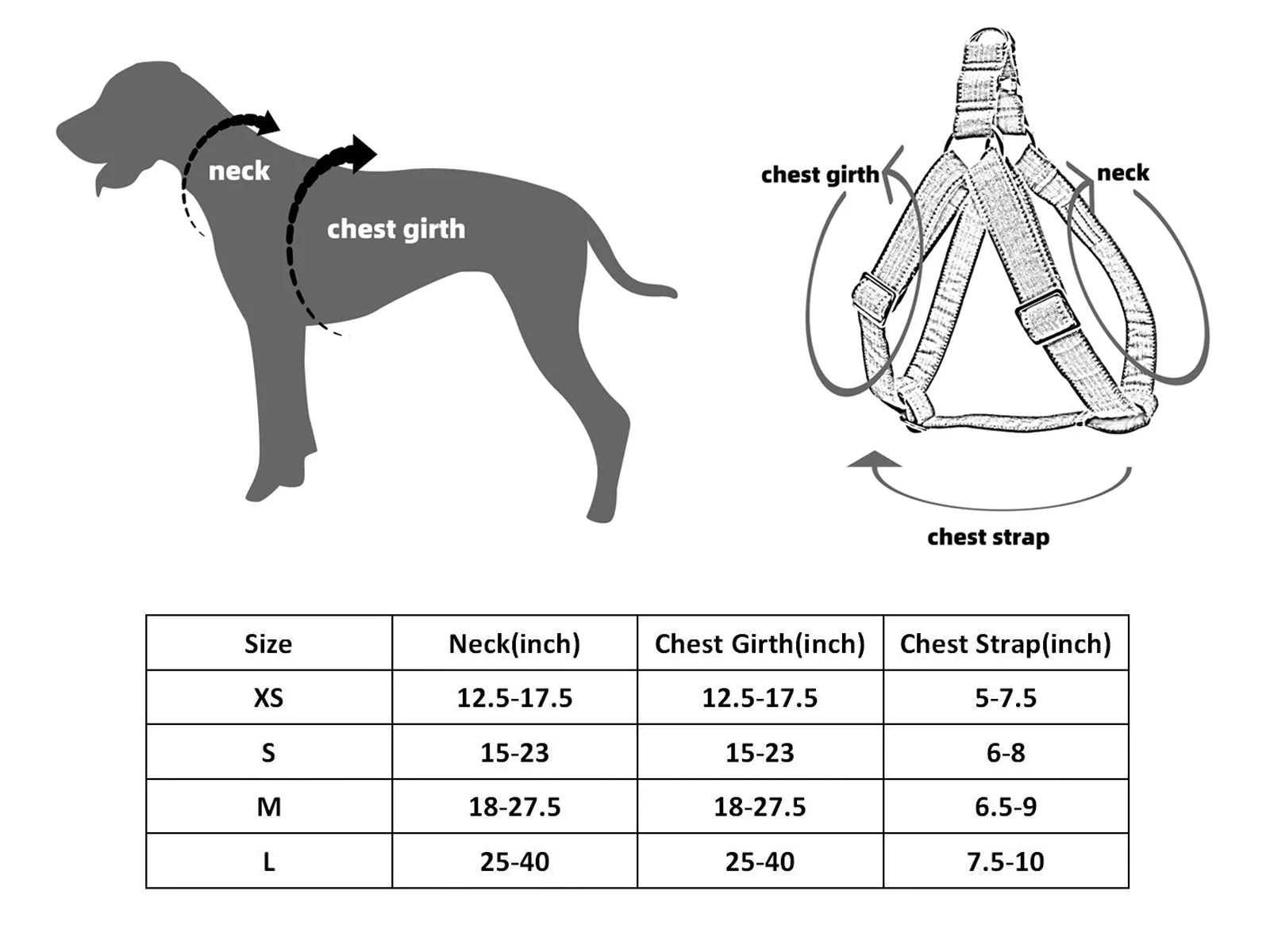 Dog Harness for Small Medium Large Female Male Dogs