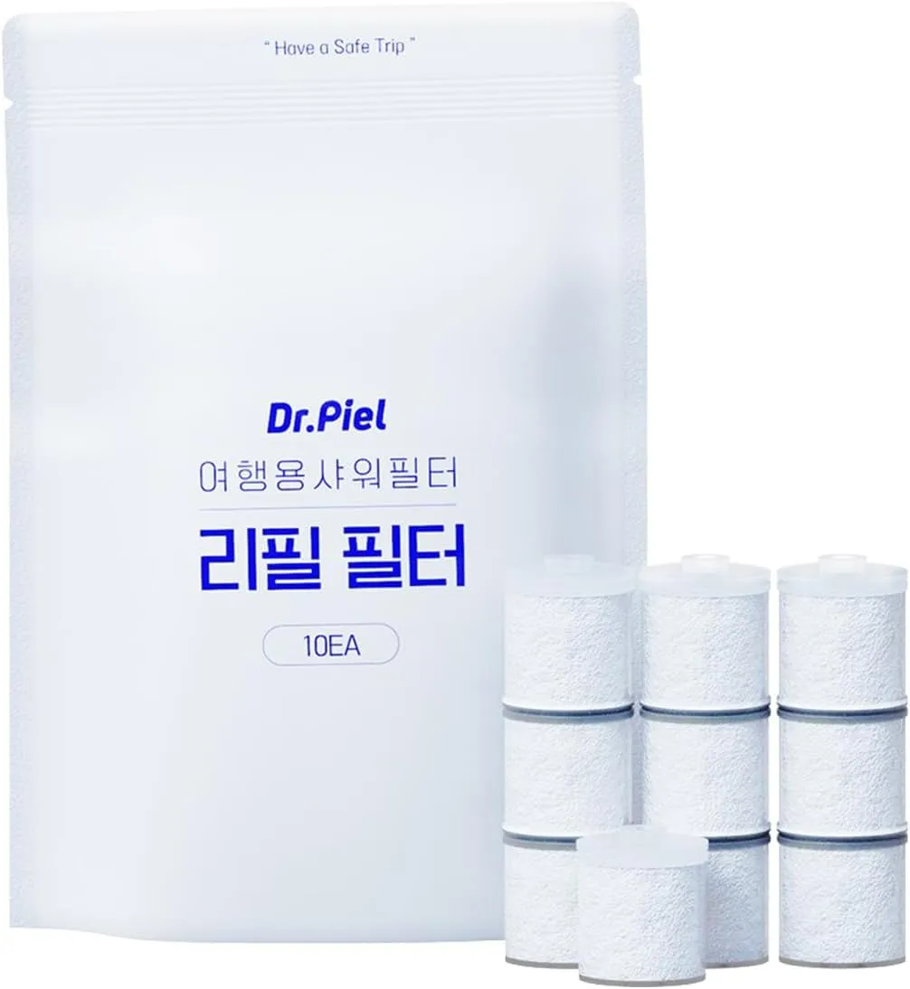 Dr. Piel Shower Filter for travel Replacement Filter (10EA) - Removes Impurities, Compatible with both Dr. Piel Shower Filter and Superior Filter.