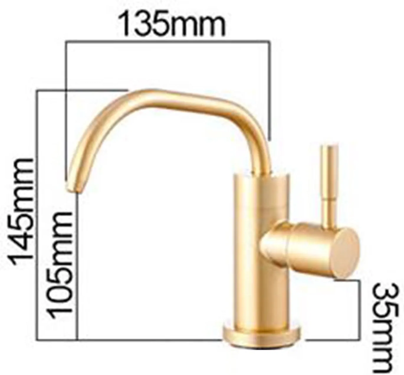 Drinking Water Purifier Faucet Stainless Steel Cold Water Only Single Hole Kitchen Water Filter Faucet-White
