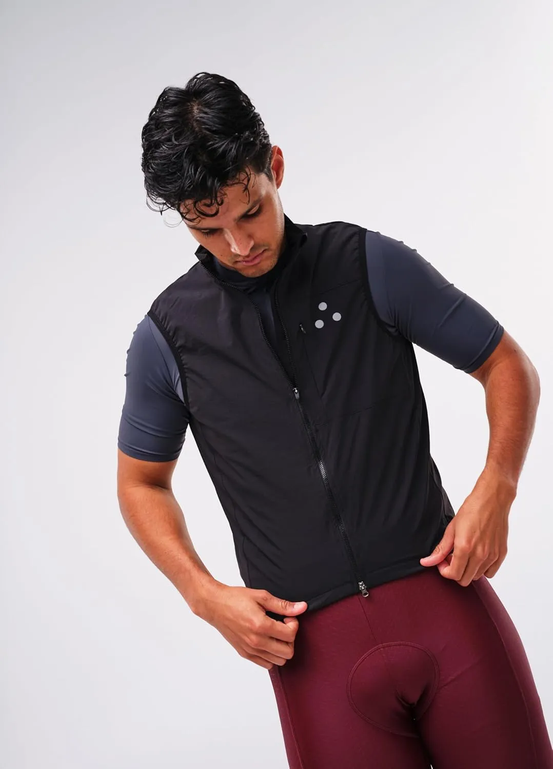 DRS | Spring Cycling Vest (Back Pockets) - New York Brand, Reflective Windbreaker Gilet, Water-Resistant Vest for Biking