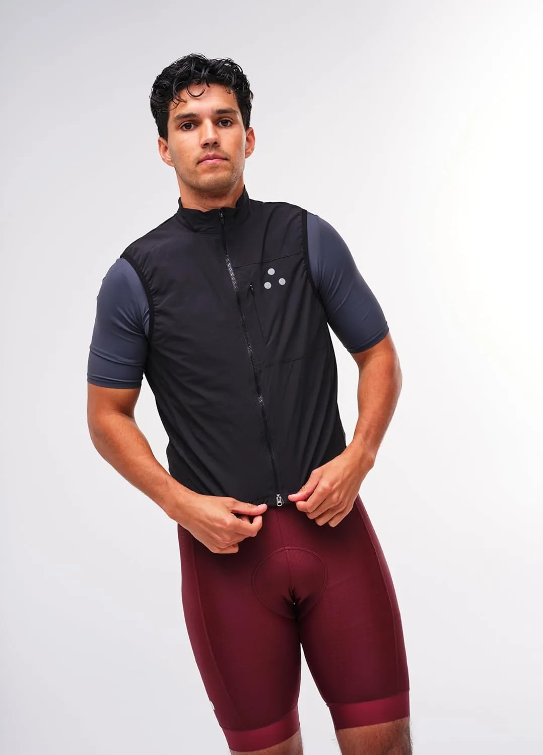 DRS | Spring Cycling Vest (Back Pockets) - New York Brand, Reflective Windbreaker Gilet, Water-Resistant Vest for Biking