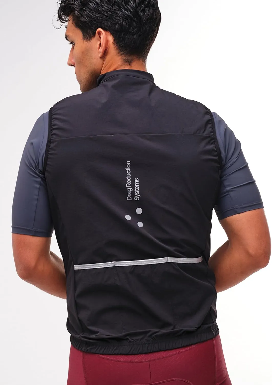 DRS | Spring Cycling Vest (Back Pockets) - New York Brand, Reflective Windbreaker Gilet, Water-Resistant Vest for Biking