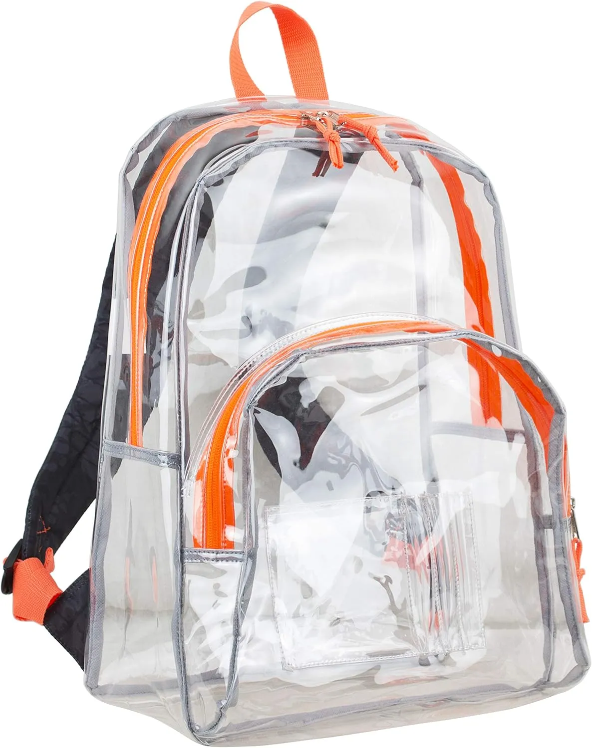 Eastsport Clear Backpack Stadium Approved Clear Bag for Concerts, Sports Events Festivals, College, Work, Orange Snake