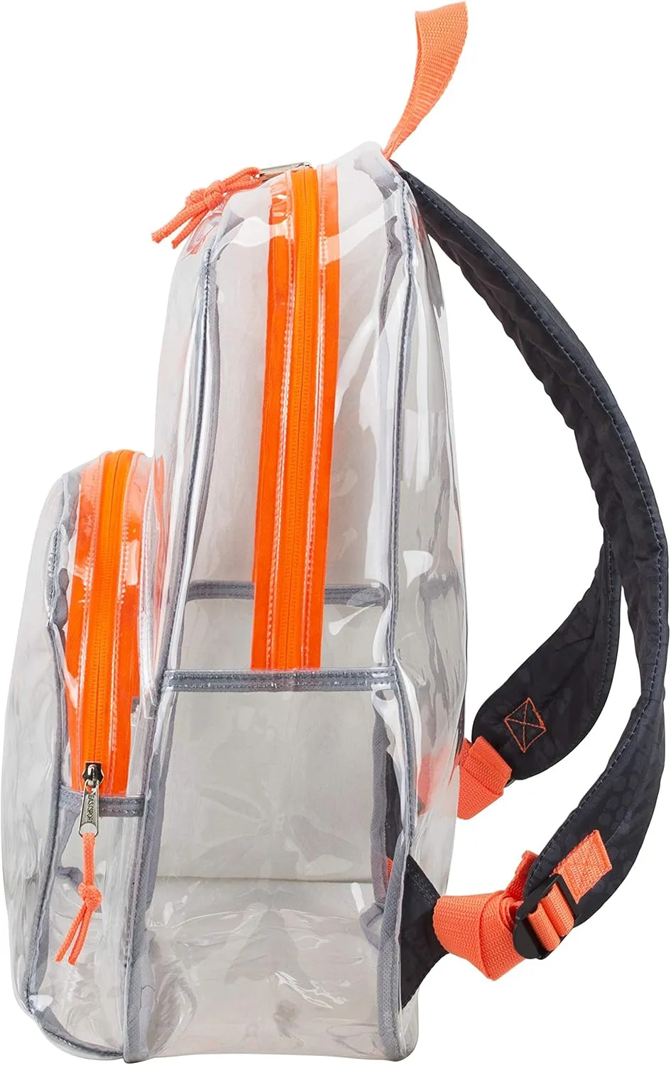 Eastsport Clear Backpack Stadium Approved Clear Bag for Concerts, Sports Events Festivals, College, Work, Orange Snake