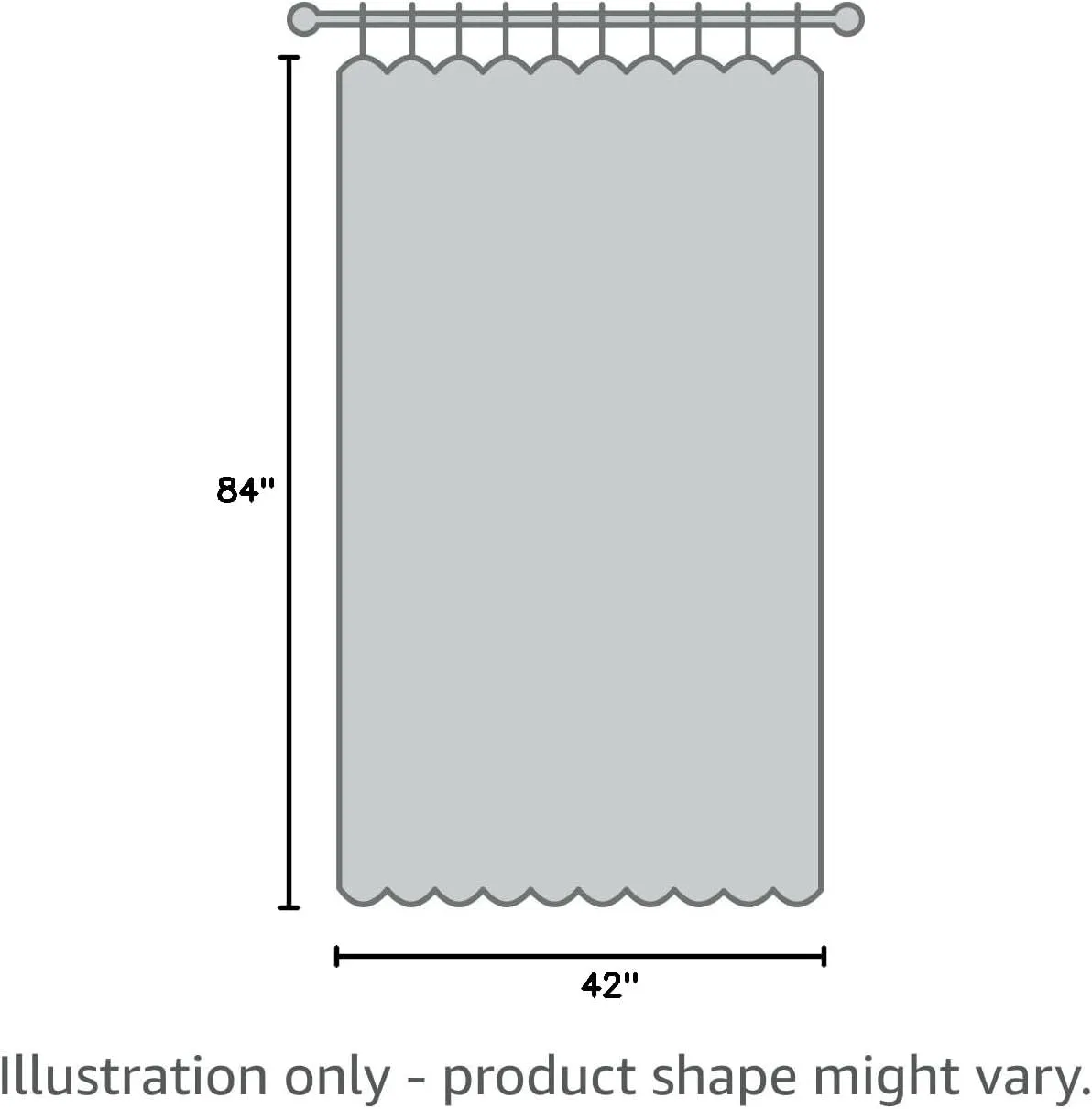 Eclipse Canova Thermal Insulated Single Panel Rod Pocket Darkening Curtains for Living Room, 42 in x 84 in, IVORY