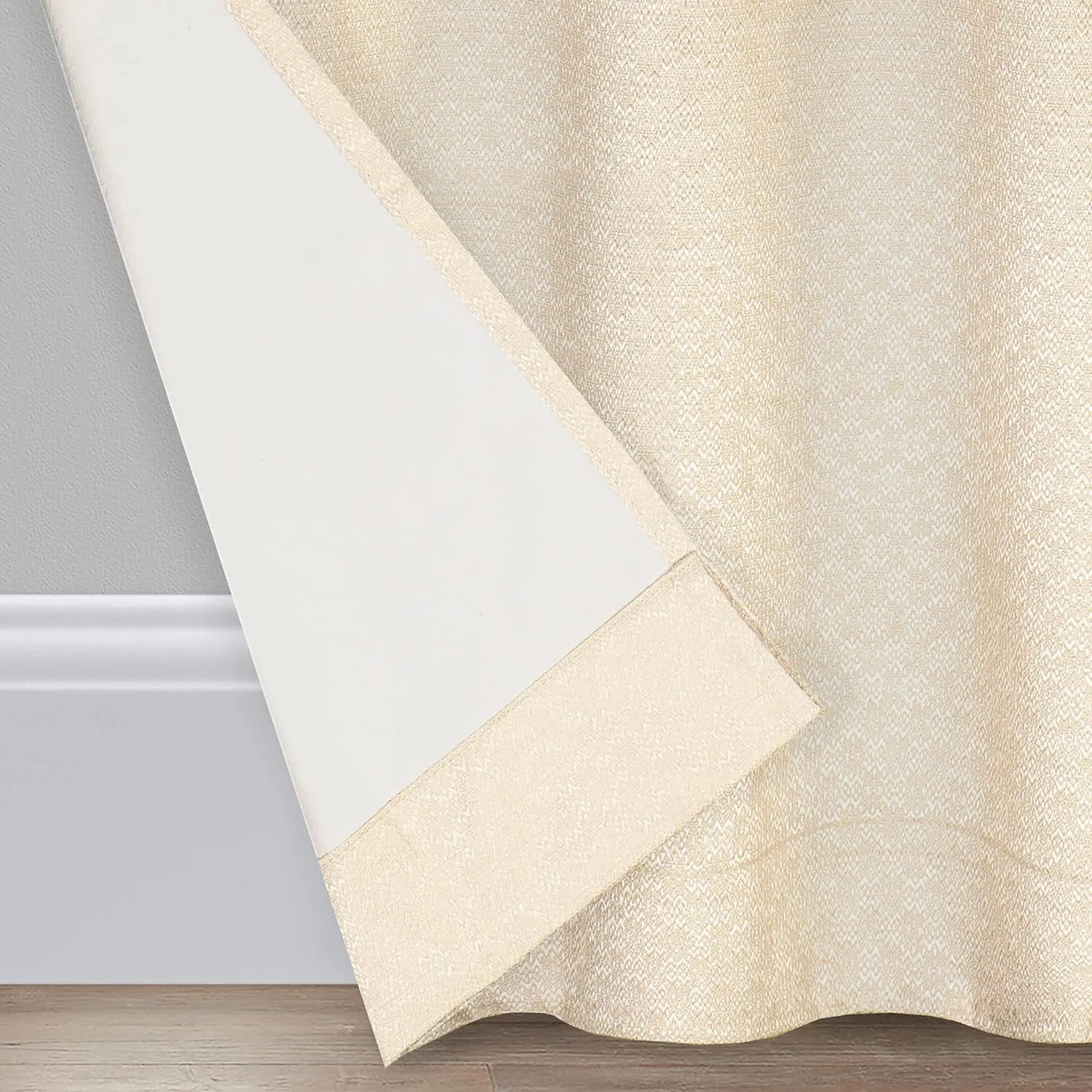 Eclipse Canova Thermal Insulated Single Panel Rod Pocket Darkening Curtains for Living Room, 42 in x 84 in, IVORY