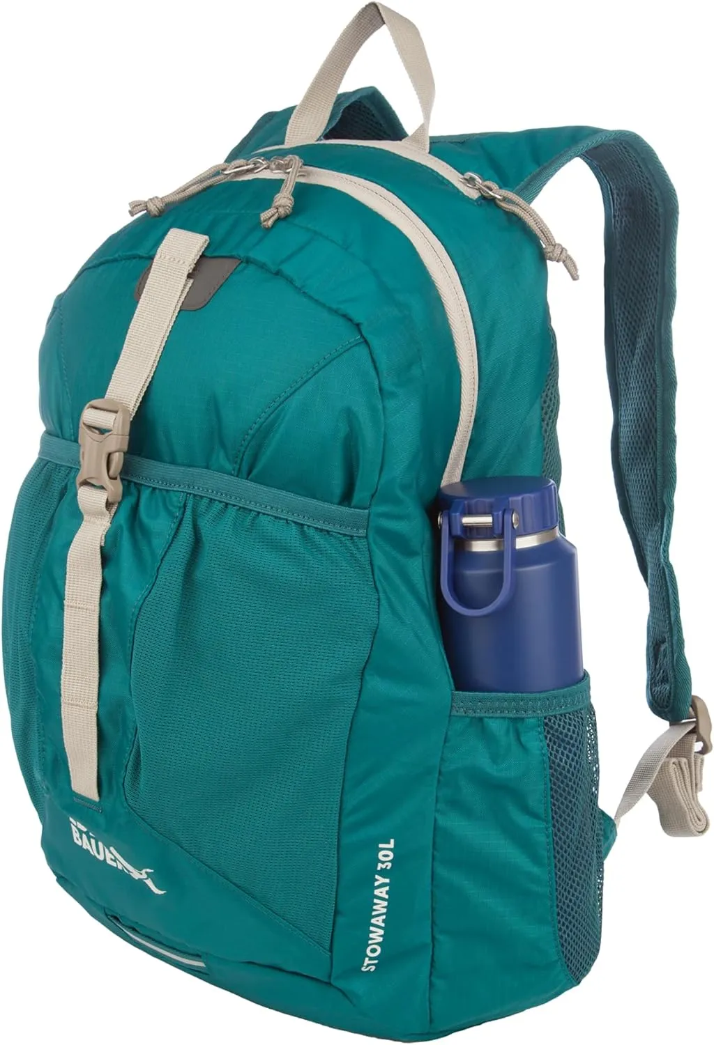 Eddie Bauer Stowaway Packable Backpack-Made from Ripstop Polyester, Deep Sea, 30L