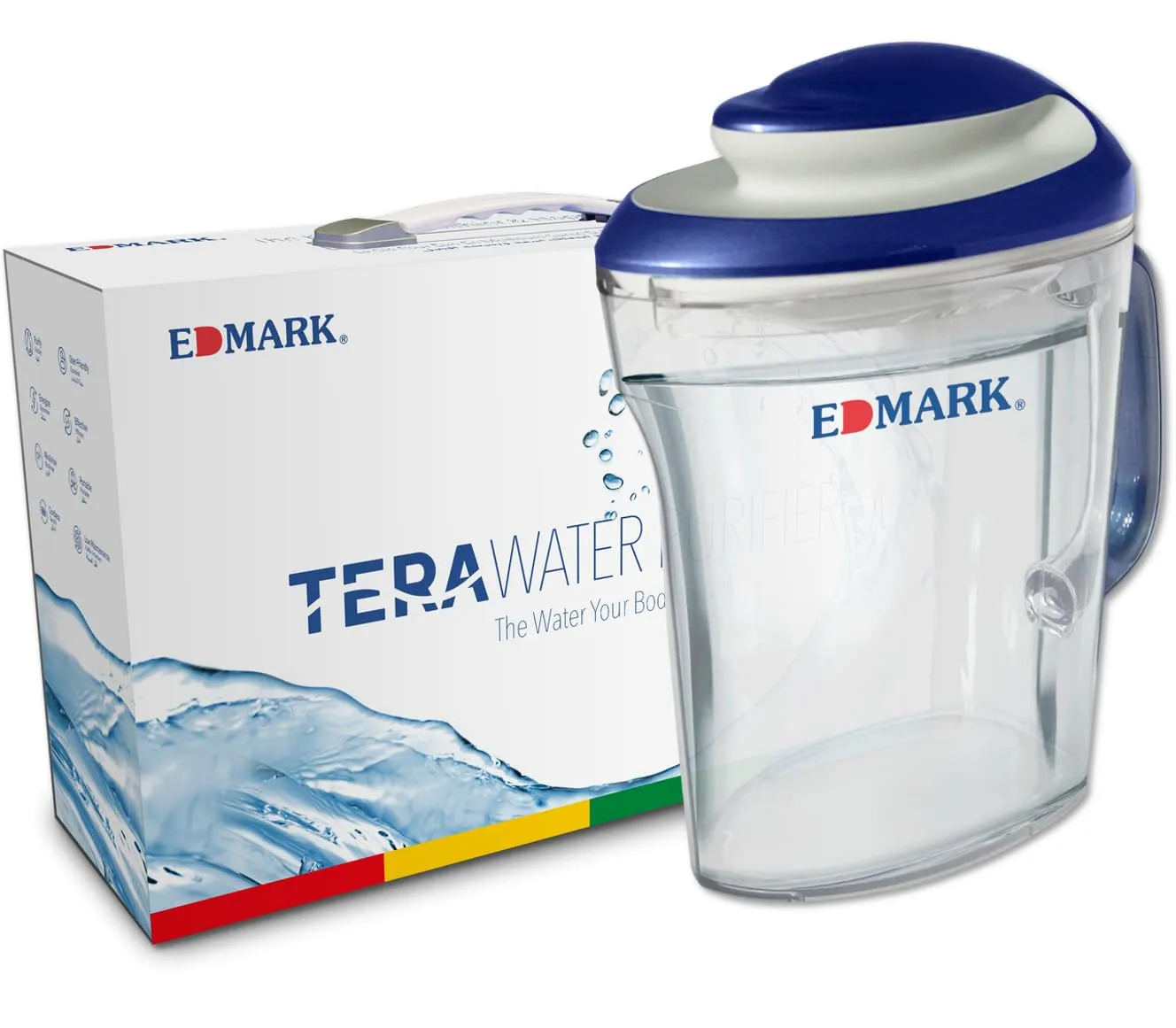 EDMARK Terawater Purifier – Advanced Water Purification System for Enhanced Hydration, Molecular Restructuring Technology, Schumann Resonance Frequency, Refreshing Taste, Ideal for Home and Office