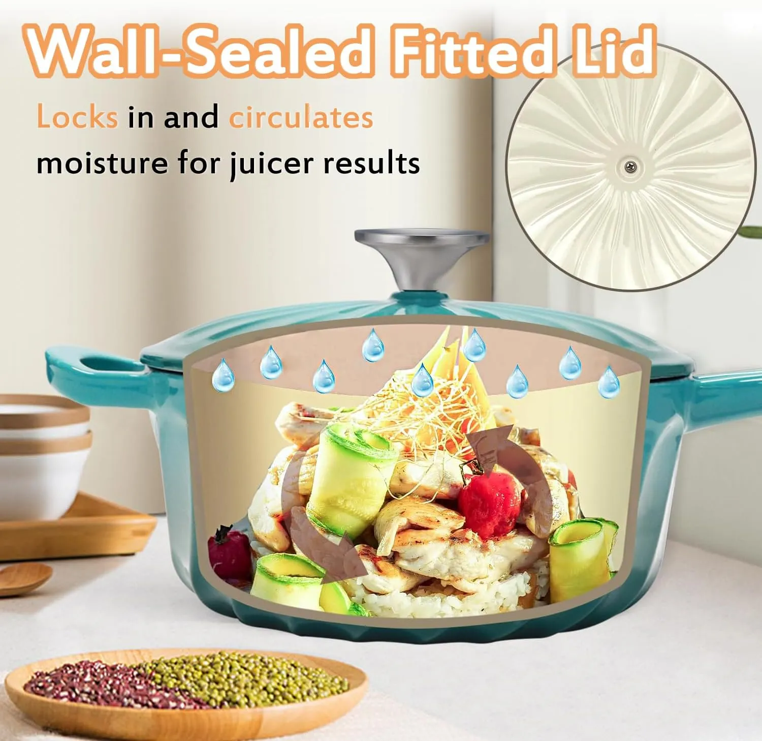 Enameled Cast Iron Sauce Pan, 2 Quart Enameled Milk Sauce Oven, Mini Dutch Oven Enamel Saucepan for Cooking Pasta Sauce, Gravy, Puddings, Marinate, Boiling (Blue Green)
