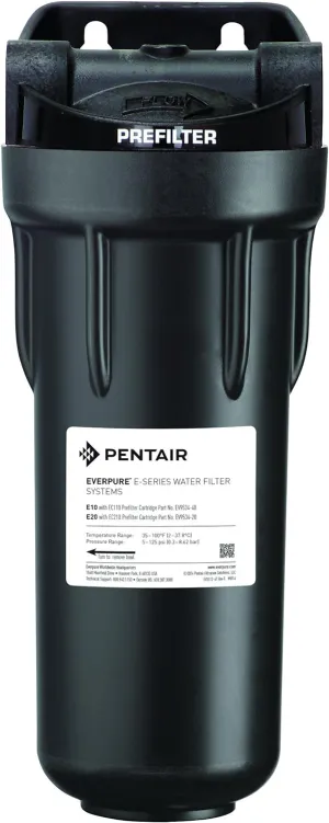 Everpure EV979580 Water Purification Unit, 10-Inch, Durable Plastic, Tight EC110 Sediment Filters 10 Micron