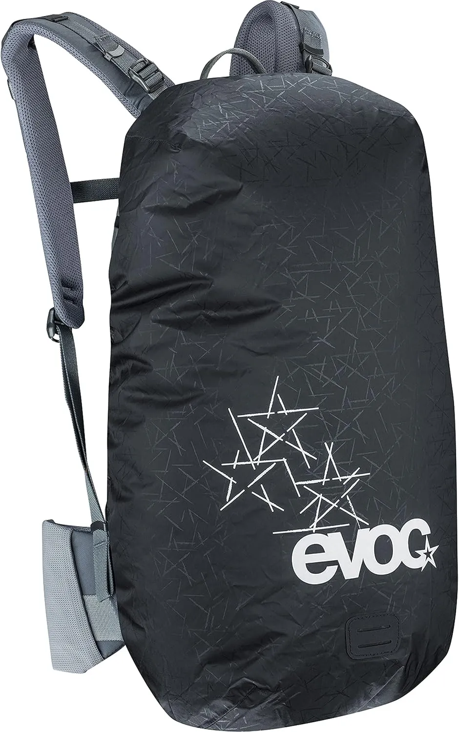 EVOC RAINCOVER Sleeve Backpack Rain Cover for Outdoor Adventures, Waterproof Backpack Protective Cover (Flexible Size Adjustment with Drawstring, Reflective Print, Medium, Large)