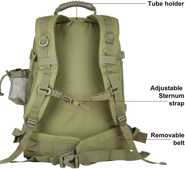 Extra Large 60L Tactical Backpack for Men Women Outdoor Water Resistant Hiking Travel Laptop Bag(CP)